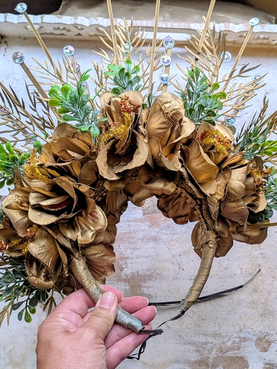 Other - Gold Floral Goddess Headpiece